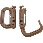 MFH Пластмасов карабинер molle, кафяв тен, 2 бр (27550r)