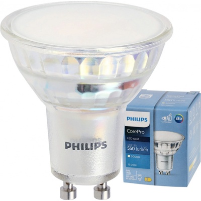 Philips LED žárovka GU10 CP 4,9W 50W teplá bílá 3000K, reflektor 120°