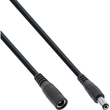 InLine Prodlužovací napájecí kabel se souosým konektorem 5,5 x 2,1mm, černý, 0,5m (26955B) - 19.42.0130
