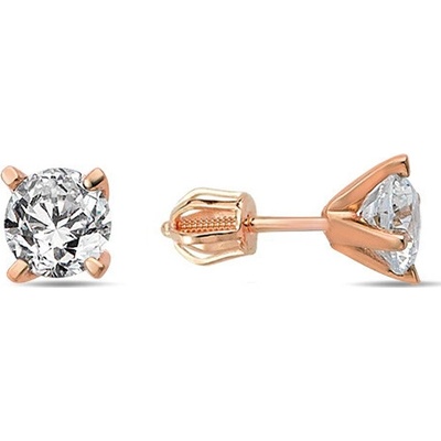 Lillian Vassago Zlatá náušnica zdobená zirkónom 3,5 mm, LLV98-GER166Š/01 Ružová