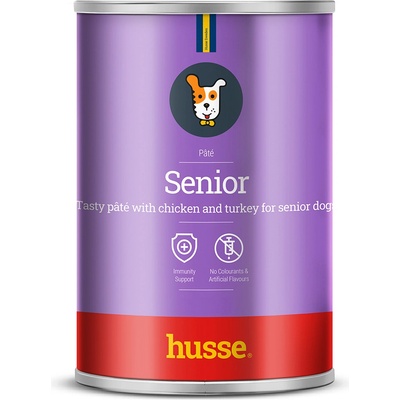 Husse Senior pâté s kuřecím krůtím masem a echinaceou 12 x 400 g