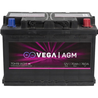 VEGA AGM 70Ah 760A right+ (70H19AGM)