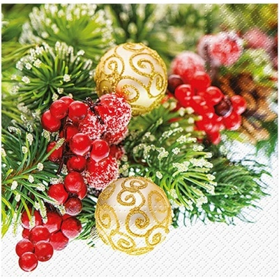 Unipap ubrousek P vánoční SDL082400 2011137 588247 33x33cm