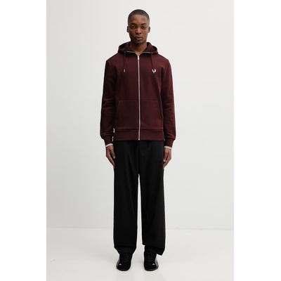 Fred Perry Суичър с цип и качулка мъжки от памук (J7536)