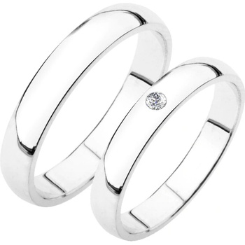 Snubní prsteny bílé zlato SP-202B