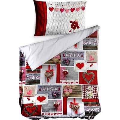 Gipetex Natural Dream 3D italské povlečení 100% bavlna Patchwork 140x220 70x90