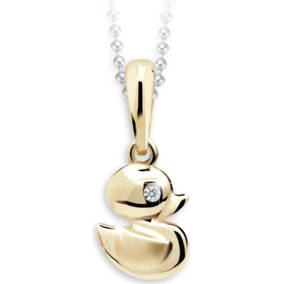 Danfil Dětský přívěsek kačenka C1954 ze žlutého zlata s kamí