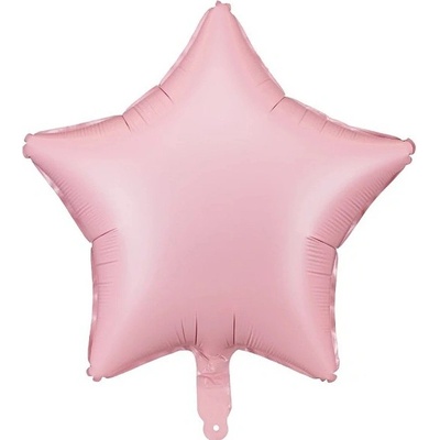 PartyDeco Balónek fóliový Hvězda matná růžová 48 cm