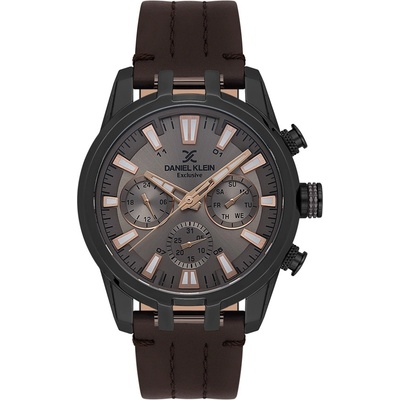 Daniel Klein DK. 1.13803-3 - Мъжки часовник, Exclusive, Кварцов, 44mm, 5 ATM, Сив
