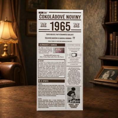Čokoládové noviny Dárková mléčná rok narození 1965 100 g