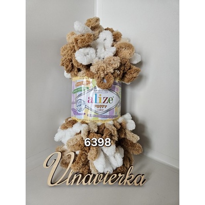 Alize Puffy Color 6398 hnedá-biela-bežová