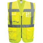 Portwest hi-vis madrid executive c496 / Светлоотразителна жилетка с мрежа - hv жълта 4xl (c496yer4xl)