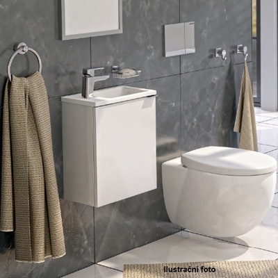INTEDOOR GUEST koupelnová skříňka s umyvadlem MINI 41 cm, pravá, 1 dvířka Guest 40 P T