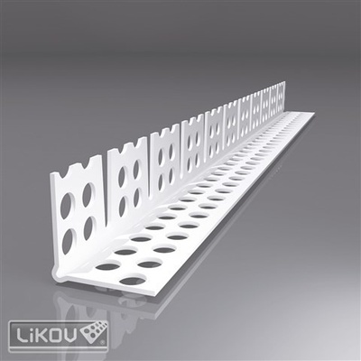 LIKOV Lišta PVC rohová klenbová děrovaná G-KL2 PVC 23,5/23,5mm, délka 3m