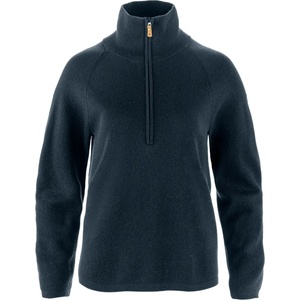 Fjällräven Дамски вълнен пуловер Fjällräven Women's Övik Lite Half Zip Wool jumper - Dark Navy (105-7040-0114)
