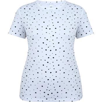 Image 1 of Miso Тениска Miso Printed Boyfriend T Shirt - White Heart