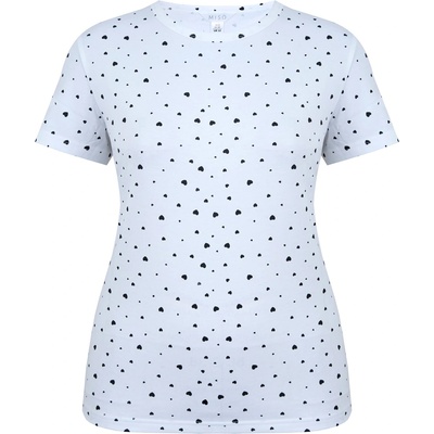 Miso Тениска Miso Printed Boyfriend T Shirt - White Heart