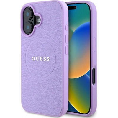 Guess PU Grained Classic Logo MagSafe kryt pre iPhone 16, fialový 57983122029