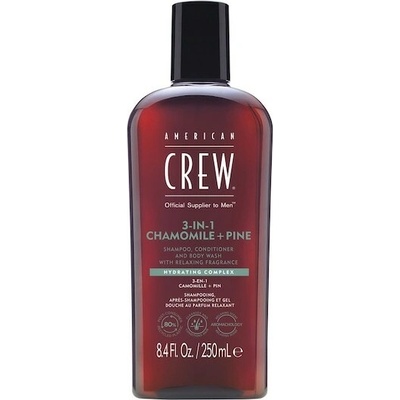 American Crew3 in 1 Chamomile + Pine Shampoo, Conditioner and Body Wash 250 ml