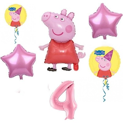 Balónkový set Prasátko Peppa 4.narozeniny