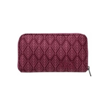 Jack Wolfskin Casherella Wallet garnet red geometric leaves