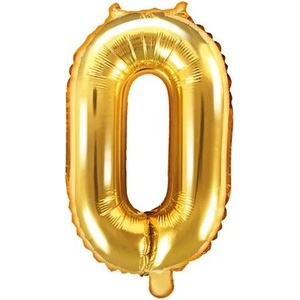 Party Deco Фолиев Балон Цифра, Златно, 35см - 0 (fb10m-0-019)