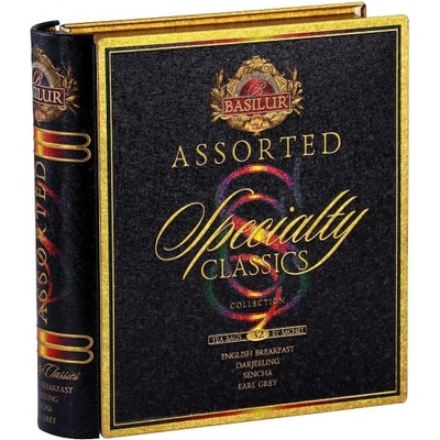 Basilur Mix čajů Book Assorted Specialty plechová dóza porcovaný 32 sáčků