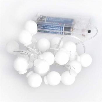 Solight LED vianočná reťaz farebné gule 20x LED 2m 2x AA
