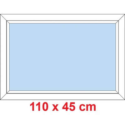 Soft Plastové okno 110x45 cm FIX neotevíravé Bílá