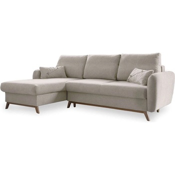 Miuform Бежов ъглов разтегателен диван, ляв ъгъл Scandic Lagom - Miuform (SCANDIC Lagom LCL-2QBKR MAS400)