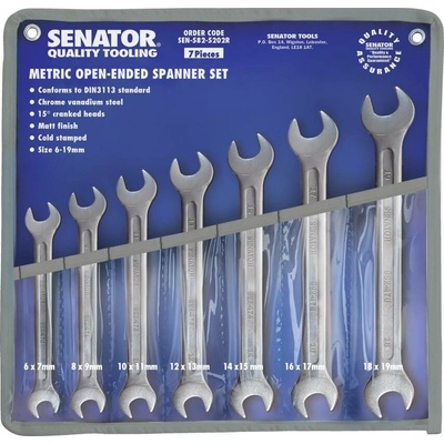 Senator sada 7ks otevřených klíčů 6-19mm SEN5825202R