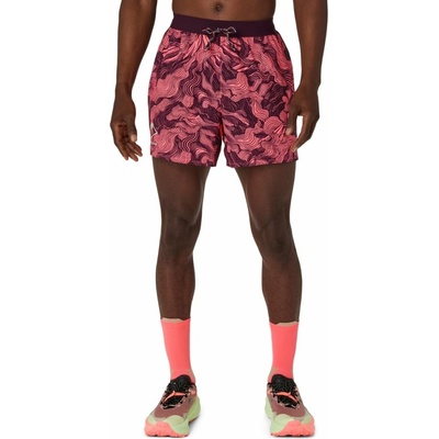 Asics Fujitrail All Over Print 5In Short M 2011D526700 blazing coral/dark aubergine