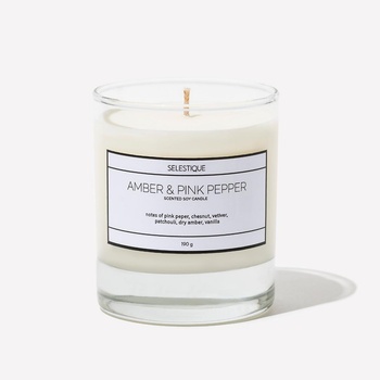Selestique® Amber & Pink Pepper - Ароматна свещ 190 г