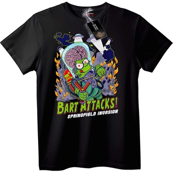 NOONEBRAND Тениска Барт Атакува! Нашествие в Springfield - 2XL, Black