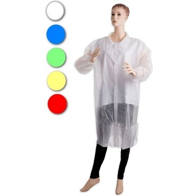 PROFOD PD-VELCRO-W / Jednorázový plášť na suchý zip - bílá XXL (prof_1362)