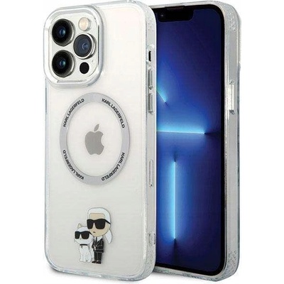 Pouzdro Karl Lagerfeld iPhone 13 Pro MAX - IML Karl and Choupette NFT MagSafe Transparent