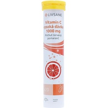 Livsane Vitamín C 1000 mg vysoká dávka 20 šumivých tabliet