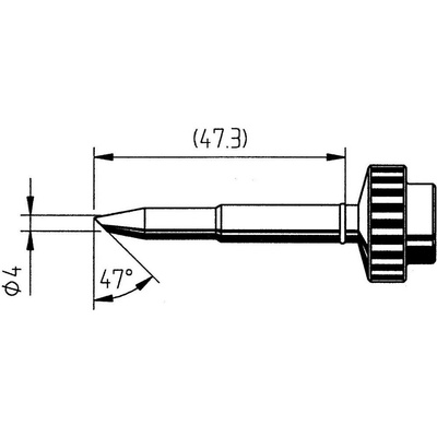 Ersa 0612WDLF pájecí hrot zkosený Velikost hrotů 4 mm Obsah 1 ks