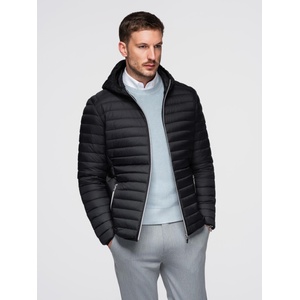 Ombre Clothing Мъжка ултралека яка от естествено прахово пухче с джоб - черна V1 OM-JALP-0211 Ombre Clothing Ombre Clothing | Cheren | МЪЖЕ | S