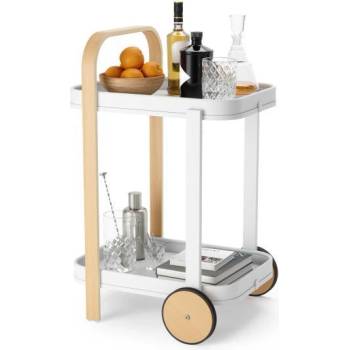 Umbra hk ltd (Канада) Количка за сервиране umbra bellwood бяла с естествено дърво (umbra 1015392-668)
