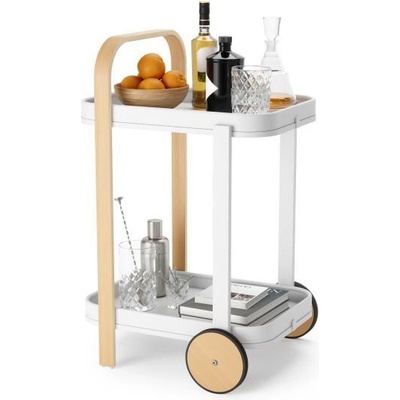 Umbra hk ltd (Канада) Количка за сервиране umbra bellwood бяла с естествено дърво (umbra 1015392-668)