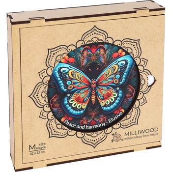Milliwood Дървен пъзел Milliwood, Peace and Harmony, 206 части - Мандала, Неуловима (M-Elusive-5069)