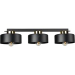 Keter Lighting Таванно осветително тяло IGNIA 3xE27/60W/230V черно/златно (KE0202)