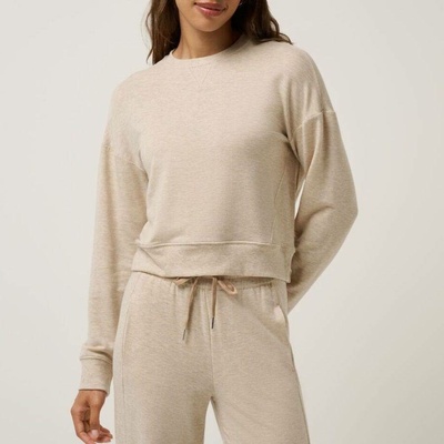 TravisMathew WMNS Cloud Terry Crew Heather Natural