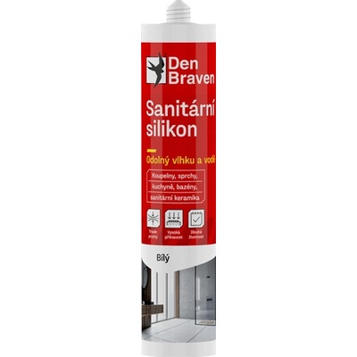 Den Braven Sanitárny silikón Farba: čierna, Balenie: 280 ml, Typ obalu: kartuša