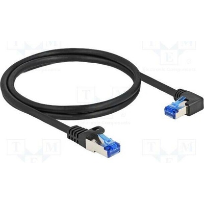 Delock 80222 Síťový rozhraní RJ45 Cat.6A, S/FTP, přímý / pravý pravoúhlý, 1m, černý