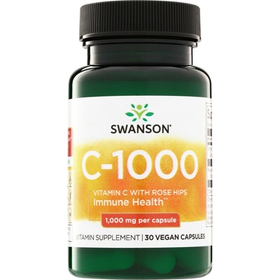 Swanson Vitamín C 1000 mg se Šípky 30 kapsúl