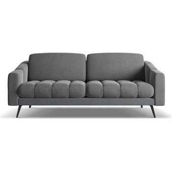 makamii Сив кадифен диван 202 cm Nalu - Makamii (NALU_3S_1_M1_C21)