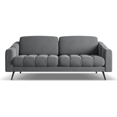 makamii Сив кадифен диван 202 cm Nalu - Makamii (NALU_3S_1_M1_C21)