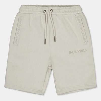 Jack Wills Поларени къси панталони Jack Wills Kids' Fleece Jacquard Jogger Shorts - Light Grey